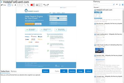 HotelsForEvent.com - Flamory bookmarks and screenshots