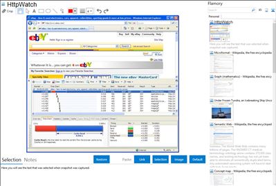 HttpWatch - Flamory bookmarks and screenshots