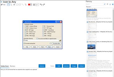 Icon to Any - Flamory bookmarks and screenshots