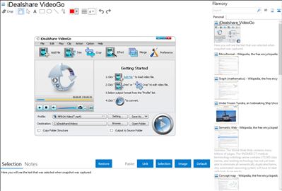 iDealshare VideoGo - Flamory bookmarks and screenshots