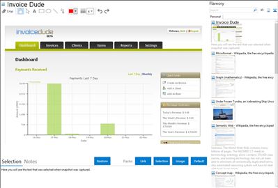 Invoice Dude - Flamory bookmarks and screenshots