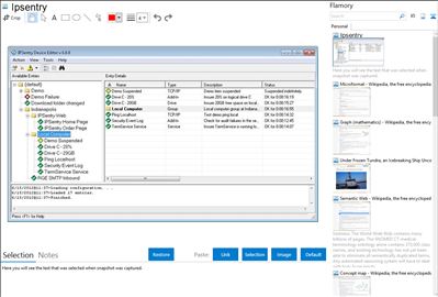 Ipsentry - Flamory bookmarks and screenshots