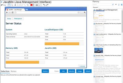 JavaMin (Java Management Interface) - Flamory bookmarks and screenshots