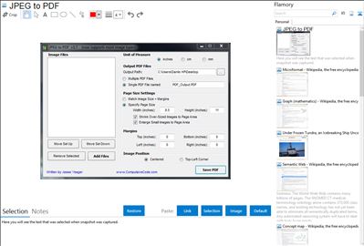 JPEG to PDF - Flamory bookmarks and screenshots