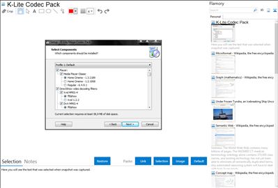 K-Lite Codec Pack - Flamory bookmarks and screenshots