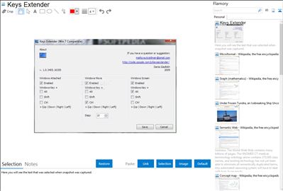 Keys Extender - Flamory bookmarks and screenshots
