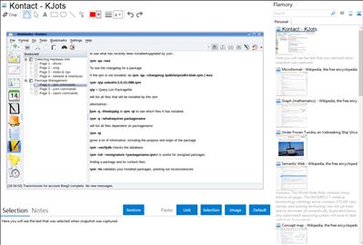 Kontact - KJots - Flamory bookmarks and screenshots