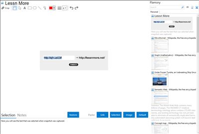 Lessn More - Flamory bookmarks and screenshots