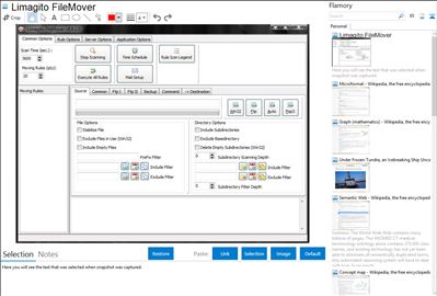 Limagito FileMover - Flamory bookmarks and screenshots