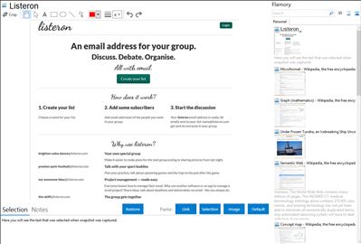 Listeron - Flamory bookmarks and screenshots