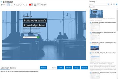 Livearks - Flamory bookmarks and screenshots