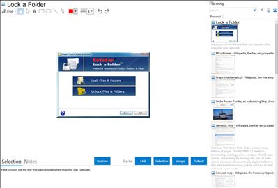 Lock a Folder - Flamory bookmarks and screenshots