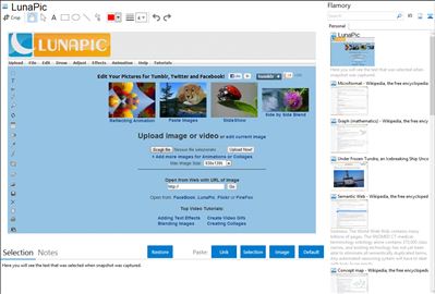 LunaPic - Flamory bookmarks and screenshots