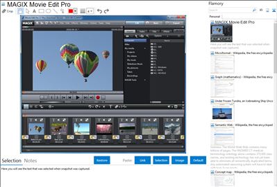 MAGIX Movie Edit Pro - Flamory bookmarks and screenshots