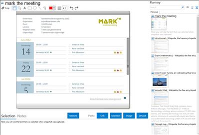 mark the meeting - Flamory bookmarks and screenshots