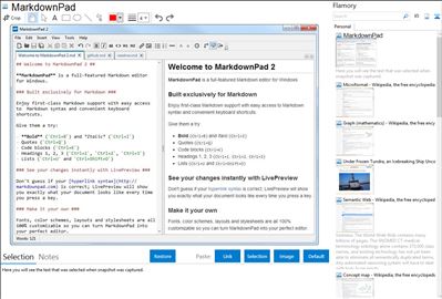 MarkdownPad - Flamory bookmarks and screenshots