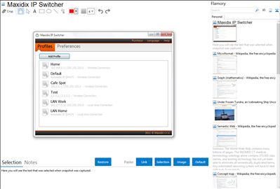 Maxidix IP Switcher - Flamory bookmarks and screenshots