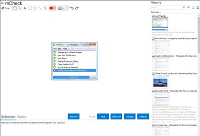 mCheck - Flamory bookmarks and screenshots