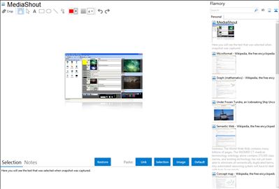 MediaShout - Flamory bookmarks and screenshots