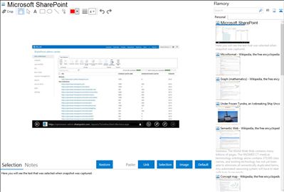 Microsoft SharePoint - Flamory bookmarks and screenshots