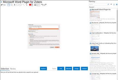 Microsoft Word Plugin for Zotero - Flamory bookmarks and screenshots