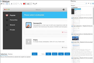 Mixture - Flamory bookmarks and screenshots