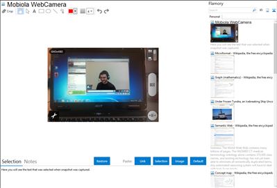 Mobiola WebCamera - Flamory bookmarks and screenshots