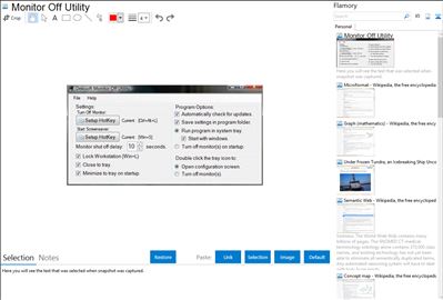 Monitor Off Utility  - Flamory bookmarks and screenshots