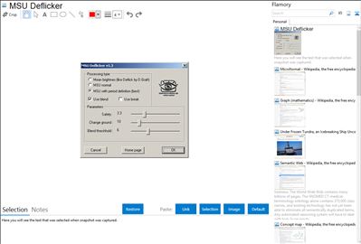 MSU Deflicker - Flamory bookmarks and screenshots