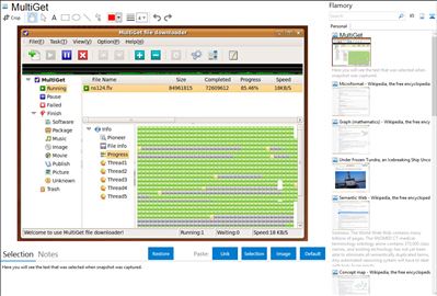 MultiGet - Flamory bookmarks and screenshots