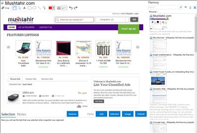 Mushtahir.com - Flamory bookmarks and screenshots