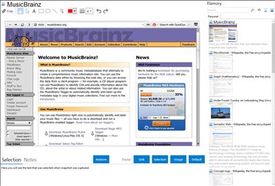MusicBrainz - Flamory bookmarks and screenshots