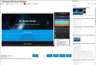 Mirrored Mockup Design - Flamory bookmarks and screenshots