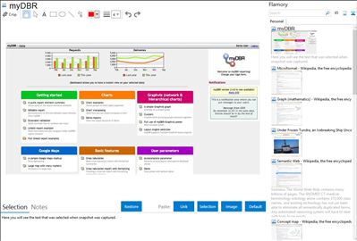 myDBR - Flamory bookmarks and screenshots