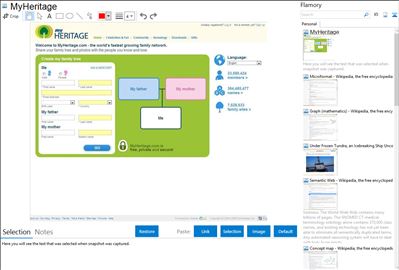 MyHeritage - Flamory bookmarks and screenshots