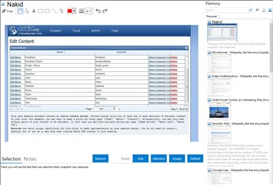 Nakid - Flamory bookmarks and screenshots