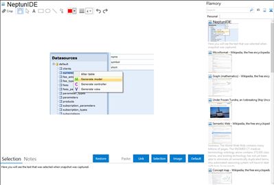NeptunIDE - Flamory bookmarks and screenshots