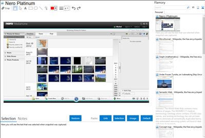 Nero Platinum - Flamory bookmarks and screenshots