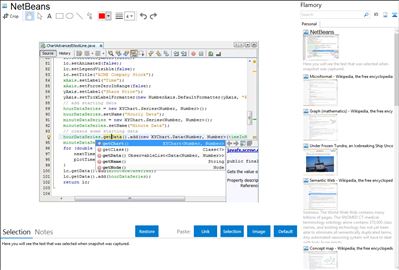 NetBeans - Flamory bookmarks and screenshots