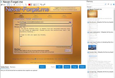 Never-Forget.me - Flamory bookmarks and screenshots