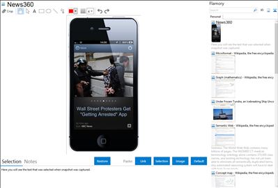 News360 - Flamory bookmarks and screenshots