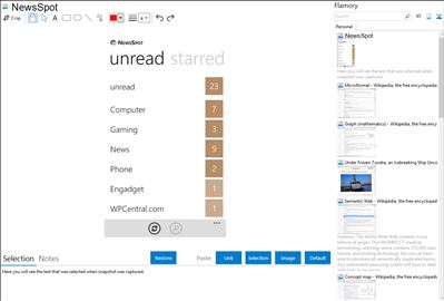 NewsSpot - Flamory bookmarks and screenshots
