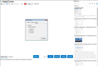 NightTunes - Flamory bookmarks and screenshots