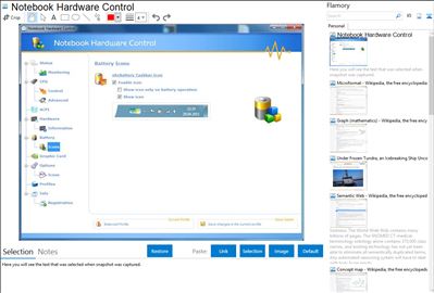 Notebook Hardware Control - Flamory bookmarks and screenshots