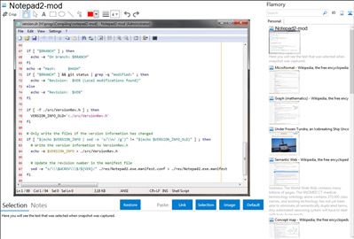 Notepad2-mod - Flamory bookmarks and screenshots