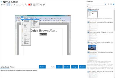 Novus Office - Flamory bookmarks and screenshots