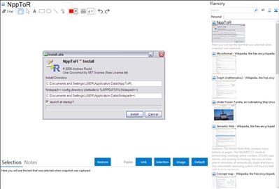 NppToR - Flamory bookmarks and screenshots