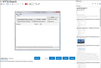 NTFS-Search - Flamory bookmarks and screenshots