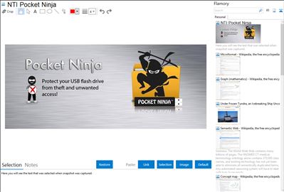 NTI Pocket Ninja - Flamory bookmarks and screenshots