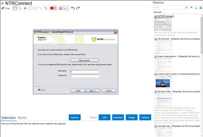 NTRConnect - Flamory bookmarks and screenshots